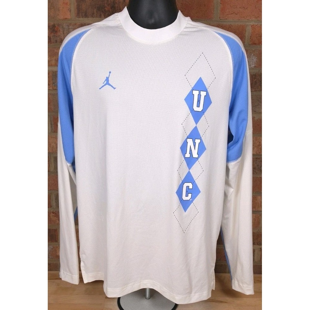 Air Jordan UNC North Carolina Tar Heels Athletic Long Sleeve Shirt Mens Medium